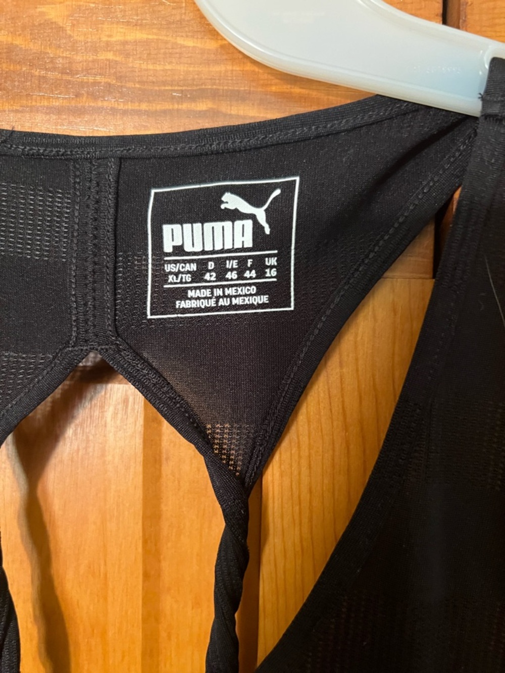 Puma Black Mesh-Panel Athletic Racerback Tank - Picture 4 of 4
